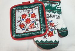 Комплект ръкавица с ръкохватка  - Зелена България 